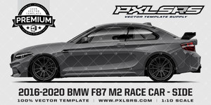 2016-2020 BMW F87 M2 Race Car - Side 'Premium' Template 2016-2020 BMW F87 M2 Race Car - Side 'Premium' Template
