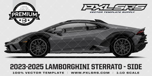 2023-2025 Lamborghini Sterrato 'Premium' Side Vector Template 2023-2025 Lamborghini Sterrato 'Premium' Side Vector Template