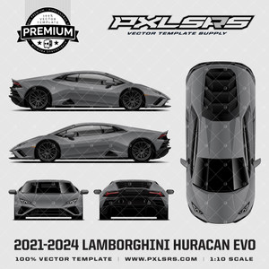 2021-2024 Lamborghini Huracan Evo 'Premium' Full Vector Template 2021-2024 Lamborghini Huracan Evo 'Premium' Full Vector Template
