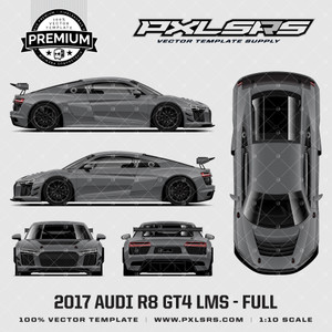 2017 Audi R8 GT4 LMS - FULL 'PREMIUM' Vector Template
