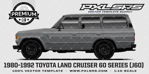 1980–1992 Toyota Land cruiser 60 SERIES (J60) 'Premium' Vector Template