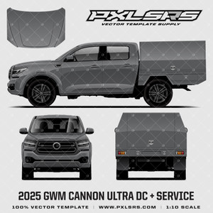 2025 GWM Cannon Ultra / Great Wall P-Series DC + Service '100% Vector' Template 2025 GWM Cannon Ultra / Great Wall P-Series DC + Service '100% Vector' Template