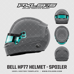 Bell HP77 'Spoiler' Helmet Vector Mockup Template