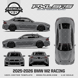 2025-2026 BMW M2 Racing  - Full 'Premium' Vector Template