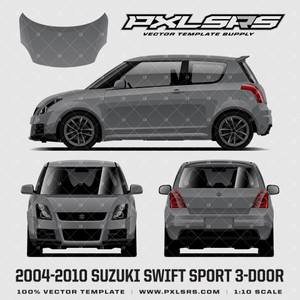 2004-2010 Suzuki Swift Sport 3-Door 'Vector' Template