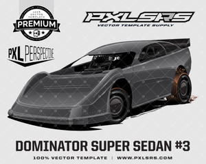 Dominator Chassis Super Sedan 'Premium Perspective' 100% Vector Template Dominator Chassis Super Sedan 'Premium Perspective' 100% Vector Template