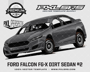 Ford FG-X Falcon Dirt Sedan #2 'Premium Perspective' 100% Vector Template Ford FG-X Falcon Dirt Sedan #2 'Premium Perspective' 100% Vector Template