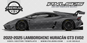 2022-2025 Lamborghini Huracán GT3 EVO2 'Premium' Side Vector Template 2022-2025 Lamborghini Huracán GT3 EVO2 'Premium' Side Vector Template