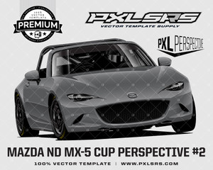 Mazda ND MX-5 Cup #2 'Premium Perspective' 100% Vector Template MX5 Miata Mazda ND MX-5 Cup #2 'Premium Perspective' 100% Vector Template MX5 Miata