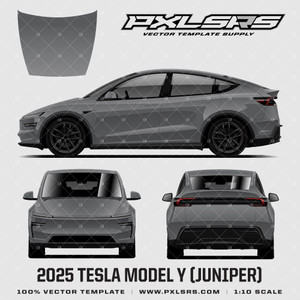2025 Tesla Model Y (Juniper) '100% Vector' Template 2025 Tesla Model Y (Juniper) '100% Vector' Template