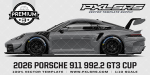 2026 Porsche 911 GT3 Carrera Cup (992.2) Side 'Premium' Vector Template 2026 Porsche 911 GT3 Carrera Cup (992.2) Side 'Premium' Vector Template