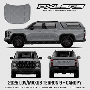 2025-2026 LDV / MAXUS Terron 9 + Canopy 'Vector' template 2025-2026 LDV / MAXUS Terron 9 + Canopy 'Vector' template