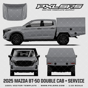 2025-2026 Mazda BT-50 (TF) Double Cab + Service 'Vector' Template BT50