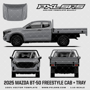 2025-2026 Mazda BT-50 (TF) Freestyle Cab + Tray 'Vector' Template BT50