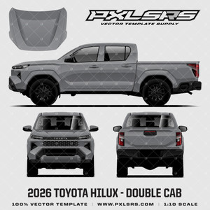 2026 Toyota Hilux Travo Double Cab '100% Vector' Template