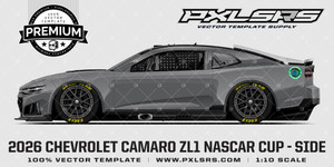 2026 Chevrolet Camaro ZL1 NASCAR Cup - Side 'Premium' Vector Template