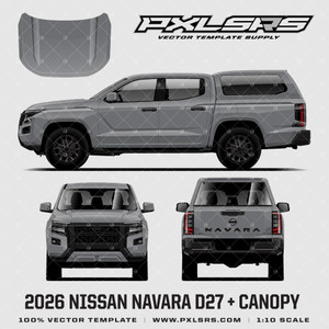 2026 Nissan Navara D27 (Frontier) Double Cab + Canopy 'Vector' Template