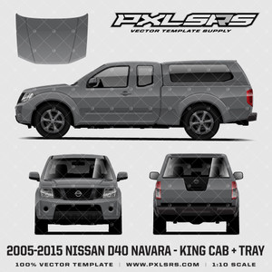 2005-2015 Nissan Navara D40 (Frontier) King Cab + Canopy 'Vector' Template