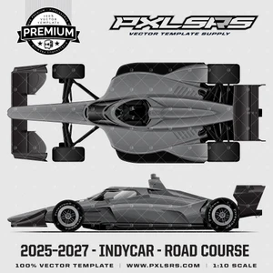 2025-2027 IndyCar - Road Course - Dallara DW12 'Premium' Vector Template