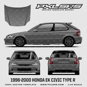 1996-2000 Honda EK Civic Type-R 'Vector' Template