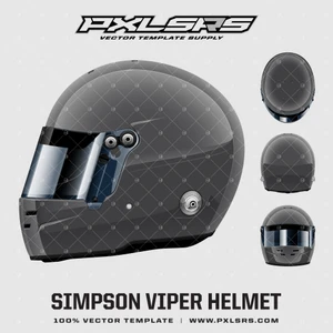 Simpson Viper Helmet 'Vector' Mockup Template
