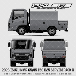 2026 Isuzu NMR 65/45­-150 Servicepack X D25 - Vector Template