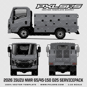 2026 Isuzu NMR 65/45­-150 Servicepack D25 - Vector Template