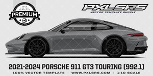 2021-2024 Porsche 911 GT3 Touring (992.1) 'Premium Side' Vector Template