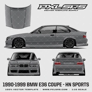 1990-1999 BMW E36 COUPE - HN SPORTS 'vector' Template