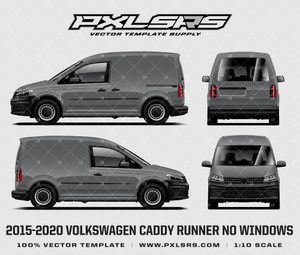 2015-2020 Volkswagen Caddy Runner No Window 'Vector' Template