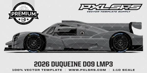 2025-2026 Duqueine D09 - LMP3 - Side 'Premium' Vector Template