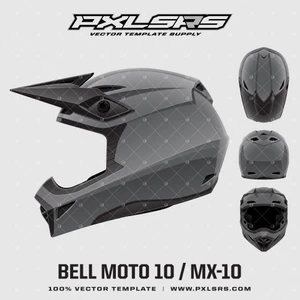 Bell Moto 10 / MX-10 Helmet Vector Mockup Template