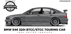 BMW E46 320i BTCC / ETCC TOURING CAR 'Premium' Vector Template BMW E46 320i BTCC / ETCC TOURING CAR 'Premium' Vector Template