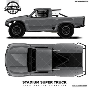 Stadium Super Truck 'Premium' Vector Template Stadium Super Truck 'Premium' Vector Template