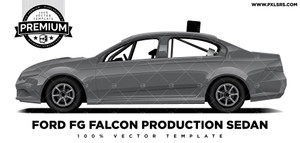 Ford FG Falcon Production Sedan 'Premium' Vector Template Ford FG Falcon Production Sedan 'Premium' Vector Template
