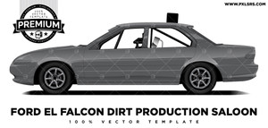 Ford EL Falcon Production Sedan 'Premium' Vector Template Ford EL Falcon Production Sedan 'Premium' Vector Template
