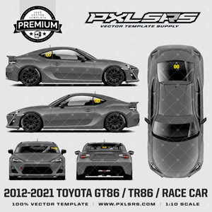 2012-2021 Toyota 86 / TR86 / 86 Championship 'Premium' Full Vector Template 2012-2021 Toyota 86 / TR86 / 86 Championship 'Premium' Full Vector Template