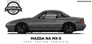 Mazda NA MX-5 'Premium' Vector Template Mazda NA MX-5 'Premium' Vector Template