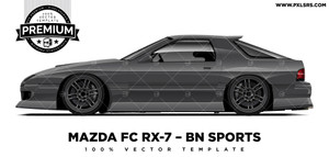 Mazda FC RX7 – BN Sports 'Premium' Vector Template Mazda FC RX7 – BN Sports 'Premium' Vector Template