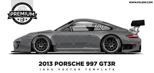 Porsche 997 GT3R 'Premium' Vector Template Porsche 997 GT3R 'Premium' Vector Template