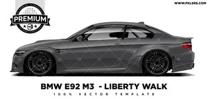 BMW E92 M3 Coupé - Liberty Walk 'Premium' Vector Template BMW E92 M3 Coupé - Liberty Walk 'Premium' Vector Template