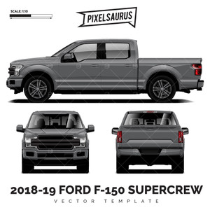 2015-2019 Ford F-150 SuperCrew® vector Template