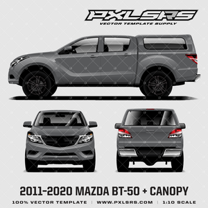 2011-2020 MAZDA BT-50 + Canopy 'Vector' Template 2011-2020 MAZDA BT-50 + Canopy 'Vector' Template