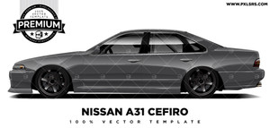 Nissan A31 Cefiro 'Premium' Vector Template Nissan A31 Cefiro 'Premium' Vector Template
