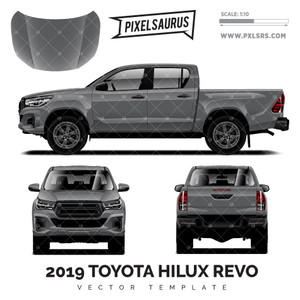 2019 Toyota Hilux Revo Vector Template 2019 Toyota Hilux Revo Vector Template