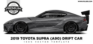2019 Toyota Supra (A90) Drift Car 'Premium' Vector Template 2019 Toyota Supra (A90) Drift Car 'Premium' Vector Template