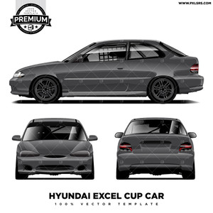 Hyundai Excel Cup - Full 'Premium' Vector Template Hyundai Excel Cup - Full 'Premium' Vector Template