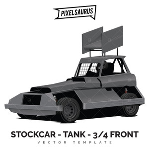 STOCKCAR / SUPERSTOCK - Tank Chassis 'Perspective' Front 3/4 Vector Template STOCKCAR / SUPERSTOCK - Tank Chassis 'Perspective' Front 3/4 Vector Template
