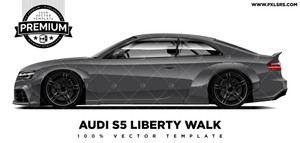 Audi A5 Coupé - Liberty Walk 'Premium' Vector Template Audi A5 Coupé - Liberty Walk 'Premium' Vector Template