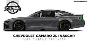 Chevrolet Camaro ZL1 Nascar 'Premium' Side Vector Template Chevrolet Camaro ZL1 Nascar 'Premium' Side Vector Template